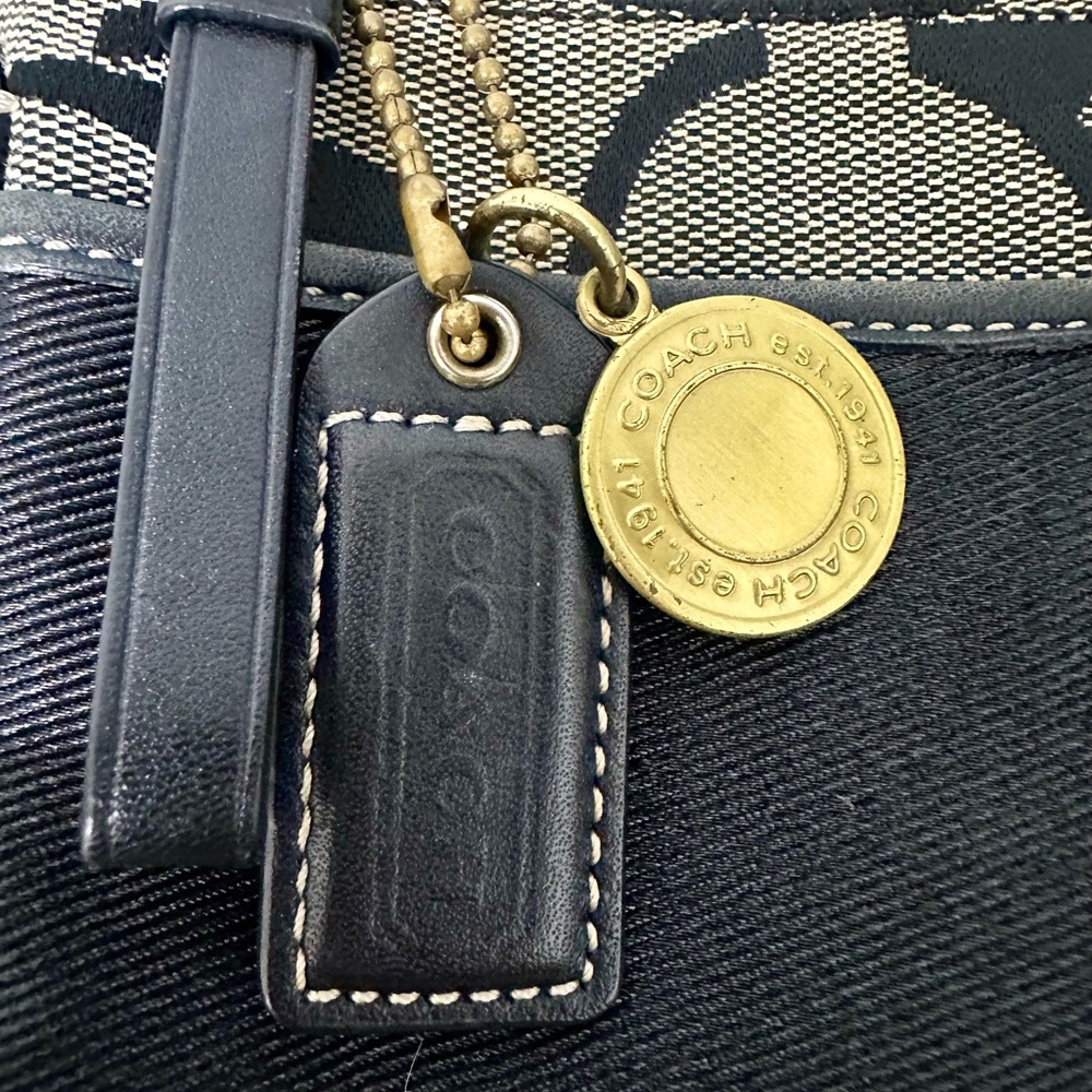 Coach Black and Grayish Tan Legacy Crossbody Bag. EUC W Coach Tag & Bag Charm. - Picture 4 of 14